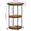 vidaXL Side Table Brown and black Solid acacia wood, iron Medium