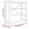 vidaXL Bookcase Brown Solid Acacia wood 3-tier Bookcase Rectangular