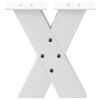 vidaXL Coffee Table Leg Set of 2 White Powder-coated steel Standard
