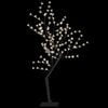 vidaXL Christmas Tree Black and Warm White Plastic, Metal 4 ft
