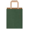 vidaXL Paper Bags 250 pcs with Handles Green 18x8x22 cm