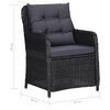 vidaXL Outdoor Dining Set Black and dark grey