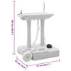 vidaXL Camping Handwash Stand with Wheels Grey