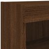 vidaXL TV Wall Cabinet Set of 2 Brown Oak Engineered Wood