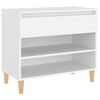 vidaXL Shoe Cabinet White Engineered wood, Solid eucalyptus wood Medium