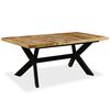 vidaXL Dining Table Brown Solid Mango Wood 70.9 in Seats Many