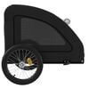 vidaXL Pet Bike Trailer Black Iron Small Collapsible Pet Bike Trailer