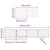 vidaXL Dog Gate Set of 12 White Poplar Wood 378 in Total length