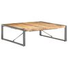 vidaXL Coffee Table Natural wood and grey Rough Mango Wood, Steel Large