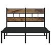 vidaXL Bed Frame Black Iron Small Double Bed Frame Rectangular