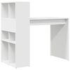 vidaXL Desk with Shelf White 108 x 55 x 103.5 cm Engineered wood