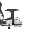 vidaXL Gaming Chair White and Black Faux leather, metal, plywood Large