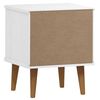 vidaXL Bedside Cabinet White Solid pine wood, Engineered wood Small