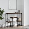 vidaXL Console Table Smoked Oak Engineered Wood Narrow Industrial