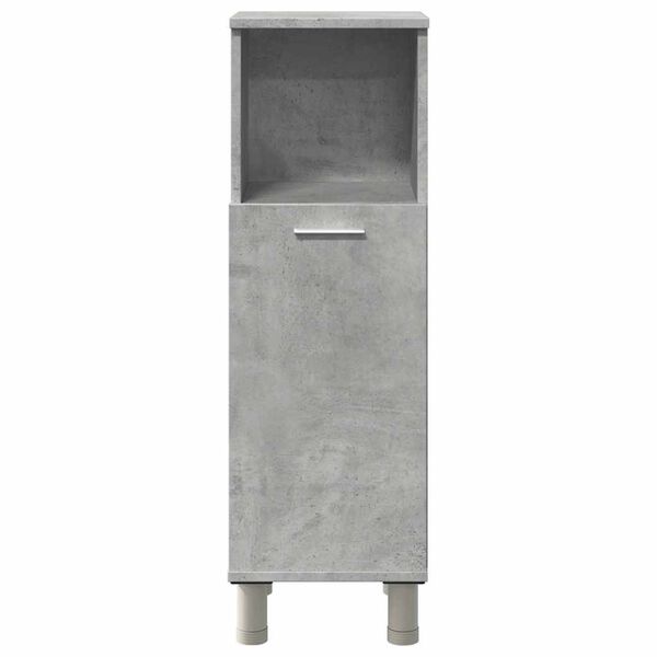 vidaXL Bathroom Cabinet Concrete Grey Engineered Wood 11.8x11.8x37.4 in