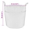 vidaXL Storage Basket Brown and white 100% cotton &Oslash;16.9 x 15.0 in