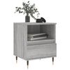 vidaXL Bedside Cabinet Set of 2 Grey Sonoma Engineered wood, Metal