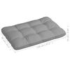 vidaXL Pallet Sofa Cushion Set of 7 Grey 100% polyester Extra Thick