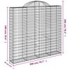 vidaXL Gabion Basket Set of 14 Silver Galvanized Iron Large Sturdy