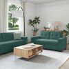 vidaXL Sofa 3 pcs Dark Green Linen-blend Fabric