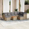 vidaXL Garden Sofa Set Beige, Light Grey
