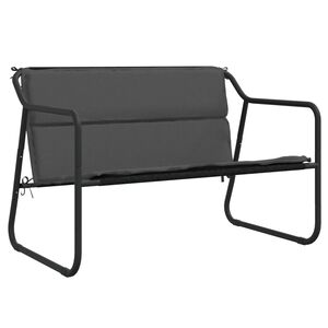 vidaXL Garden Bench Anthracite Powder-coated steel 2-seater Durable