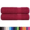 vidaXL Bath Towel Set of 2 Bordeaux 100% cotton 39.4 x 59.1 in