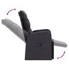 vidaXL Reclining Garden Chair Set of 2 Black