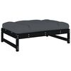 vidaXL Garden Lounge Set Black, Anthracite Solid Pine Wood, Oxford Fabric