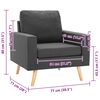 vidaXL Armchair Dark Grey