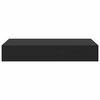 vidaXL Wall Mounted Shelf Black MDF with paint Medium Wall Mounted Shelf