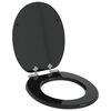 vidaXL Toilet Seats with Soft Close Lids 2 pcs MDF Black (2x140799)