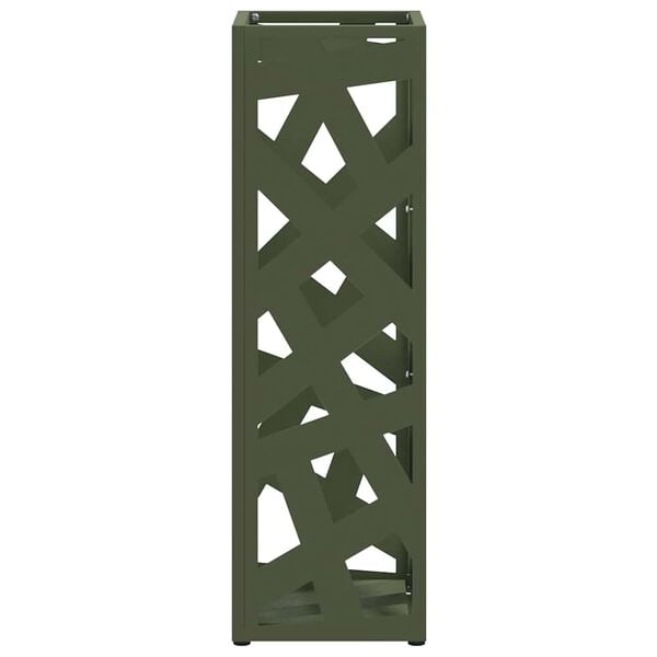 vidaXL Umbrella Stand Olive 15.5 x 15.5 x 49 cm Metal