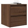 vidaXL Wall-mounted Nightstand Brown Oak Engineered Wood