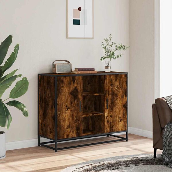 vidaXL Sideboard Smoked oak Engineered wood Medium Sideboard