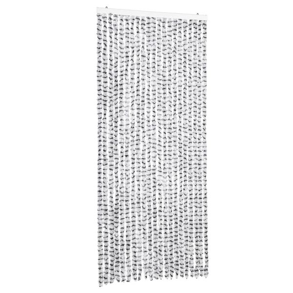 vidaXL Fly Curtain Light Grey and Dark Grey 35.4x78.7" Chenille