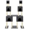 vidaXL Cat Tree Dark grey Engineered wood, plush, sisal Large