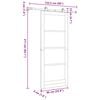vidaXL Sliding Door ORKDAL Natural 33.86 x 83.07 in