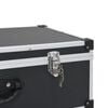 vidaXL CD Case for 80 CDs Aluminum ABS Black
