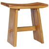 vidaXL Stool Teak Solid teak wood Compact Durable Stool Rectangular