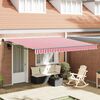 vidaXL Retractable Awning Red 157.48" x 118.11" Polyester