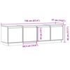vidaXL TV Cabinet White Solid Pine Wood TV Cabinet Rectangular Modern