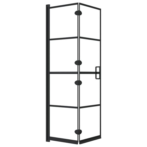 vidaXL Folding Shower Enclosure ESG 31.5"x55.1" Black