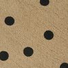 vidaXL Area Rug Natural and black polka dot Braided jute 35.4 in Diameter