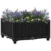 vidaXL Raised Bed Black Polypropylene Medium Decorative Inlays