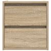 vidaXL Wall-mounted Bedside Cabinet Sonoma oak Engineered wood Small