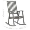 vidaXL Rocking Chair Grey Solid Acacia Wood Standard Durable