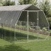 vidaXL Chicken Run Galvanized Steel Large Durable Chicken Run