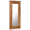 vidaXL Mirror Brown, Clear Solid Acacia wood, Glass 19.7 x 43.3 in