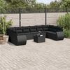 vidaXL Garden Sofa Set Black Poly rattan Large Modular Garden Sofa Set